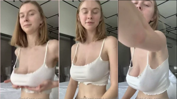 Redtube com uma loirinha se divertindo com os peitões enormes