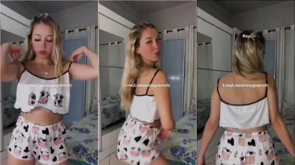 Lourinha da live mostrando o bundão em vídeo