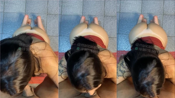 Mari Casada se deliciando com um membro bem grandão