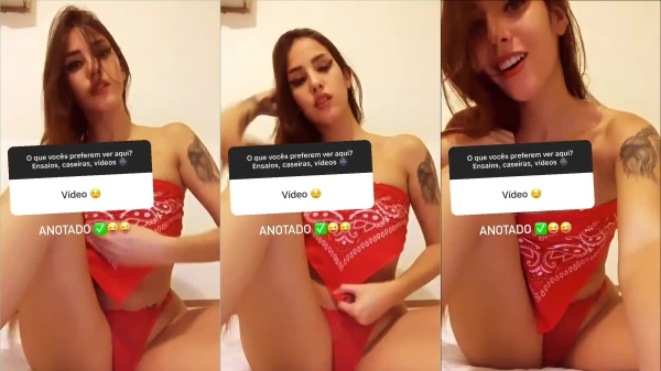 Bruna Ruiva, uma gostosona imprevisível de calcinha vermelha e sexy