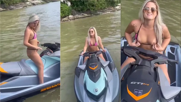 Flagra a Bruna Carlos dando um show de sedução no lago!