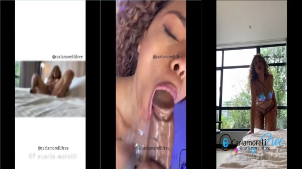 Rolou um vazamento da Carla Morelli se divertindo com um dildão super grosso!